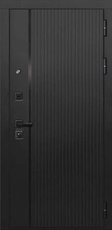 Входная дверь ДвериПРО L-45 ФЛ-659 (12мм, nussbaum+черная патина винорит) DPRO220731 внешняя сторона