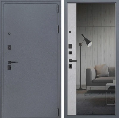 Дверь Беркут Бетон Светлый С Зеркалом