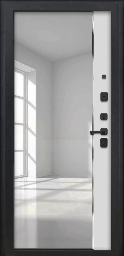 Входная дверь ДвериПРО L-Термо серебро ФЛЗ-618 белый матовый DPRO220892 внутренняя сторона