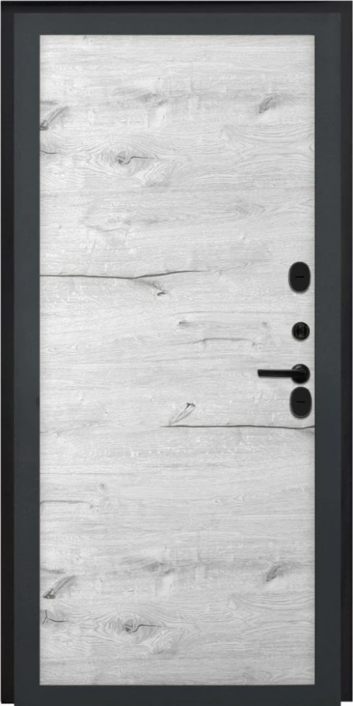 Входная дверь ДвериПРО L-Термо серебро Без фрезеровки Дуб арктик горизонт DPRO221126 внутренняя сторона