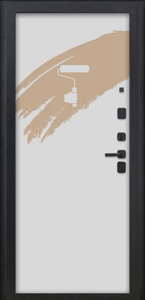 Входная дверь ДвериПРО L-Термо серебро Под покраску DPRO220874 внутренняя сторона